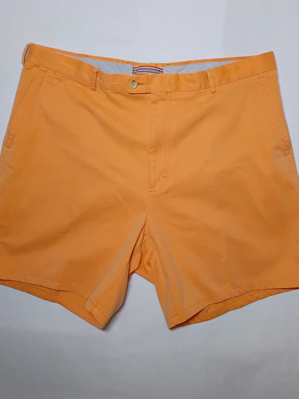 Peter Millar Mens Twill Flat Front Chino Shorts 38 Clay Orange 7